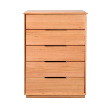 Porter 5dw Tallboy - Natural at Online8 Furniture Auckland NZ