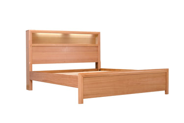 Porter Queen Bed with Bookcase + USB Socket+ LED light at Online8 Furniture Auckland NZ