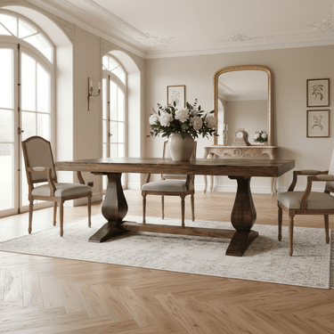 Prairie Parquet Dining Table - Walnut 2400 at Online8 Furniture Auckland NZ