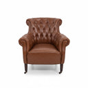 Prescott Full Grain Leather Armchair – Vintage Brown at Online8 Furniture Auckland NZ