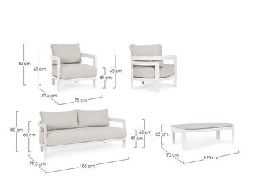Presley Outdoor Sofa Set 4Pcs at Online8 Furniture Auckland NZ