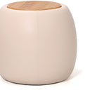Tub Upholstered Side Table with Storage - Beige at Online8 Furniture Auckland NZ