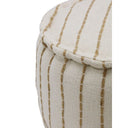 Solis Handloom Pouf - Ecru & Natural at Online8 Furniture Auckland NZ