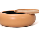 Tub Upholstered Coffee Table with Storage - Tan at Online8 Furniture Auckland NZ