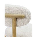 Mia Boucle & Oak Bar Stool - White at Online8 Furniture Auckland NZ