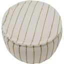 Solis Handloom Pouf - Ecru & Natural at Online8 Furniture Auckland NZ