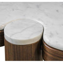 Rio Console Table with Marble Top - Walnut at Online8 Furniture Auckland NZ