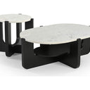 Hendrix Coffee Table with Marble Top - Black at Online8 Furniture Auckland NZ