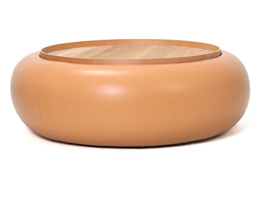 Tub Upholstered Coffee Table with Storage - Tan at Online8 Furniture Auckland NZ