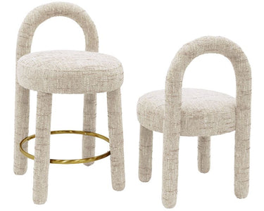 Frazier Bar Stool - Taupe Fleck at Online8 Furniture Auckland NZ