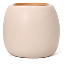Tub Upholstered Side Table with Storage - Beige at Online8 Furniture Auckland NZ