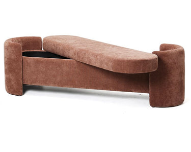 Jamilla Storage Bench - Rosewood at Online8 Furniture Auckland NZ