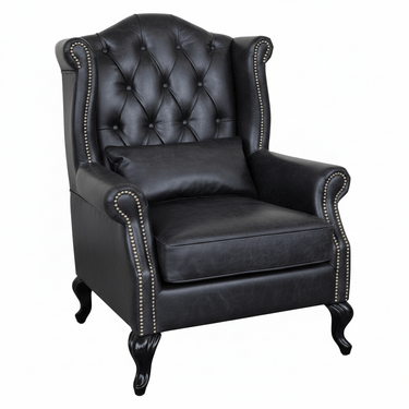 Professor Tufted Wingback Leather Armchair at Online8 Furniture Auckland NZ