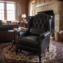 Professor Tufted Wingback Leather Armchair at Online8 Furniture Auckland NZ
