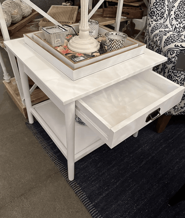 Provence Bedside Table - White at Online8 Furniture Auckland NZ