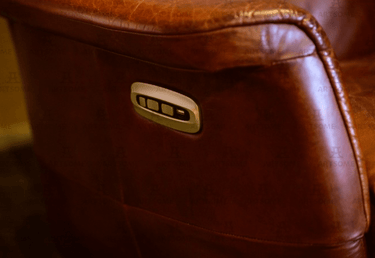 Providence Aged Leather Electric Recliner Chair - Vintage Cigar at Online8 Furniture Auckland NZ