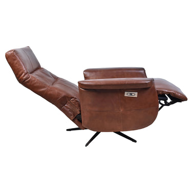 Providence Aged Leather Electric Recliner Chair - Vintage Cigar at Online8 Furniture Auckland NZ