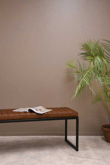 PURE Sabina Leather Bench - 2100mm at Online8 Furniture Auckland NZ