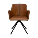 Pure Stewart Leather Swivel Chair - Matt Light Brown at Online8 Furniture Auckland NZ