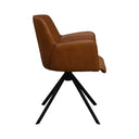 Pure Stewart Leather Swivel Chair - Matt Light Brown at Online8 Furniture Auckland NZ