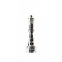 Queen Chess Ornament in polished nickel aluminium, an oversized sculptural queen standing 31cm