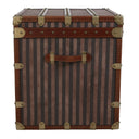Rare Brass Bound Striped Square Trunk at Online8 Furniture Auckland NZ