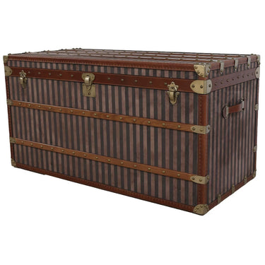 Rare Brass Bound Striped Trunk at Online8 Furniture Auckland NZ
