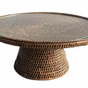 Rattan Stand Large with Glass Plate at Online8 Furniture Auckland NZ