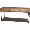Reclaimed Console Table with 3 Drawers at Online8 Furniture Auckland NZ