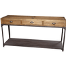 Reclaimed Console Table with 3 Drawers at Online8 Furniture Auckland NZ