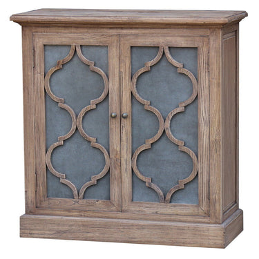 Reclaimed Elm Console Table with Zinc Doors at Online8 Furniture Auckland NZ