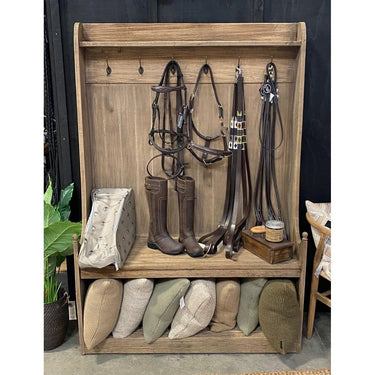 Farmhouse Reclaimed Hall Tree Coat Rack with Bench at Online8 Furniture Auckland NZ