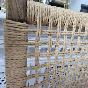 Reclaimed Oak & Rattan Dining Chair at Online8 Furniture Auckland NZ