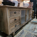Reclaimed Oak Sideboard with Glass Doors at Online8 Furniture Auckland NZ