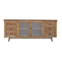 Reclaimed Oak Sideboard with Glass Doors at Online8 Furniture Auckland NZ
