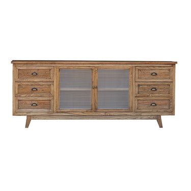 Reclaimed Oak Sideboard with Glass Doors at Online8 Furniture Auckland NZ