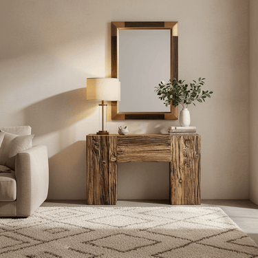 Reclaimed Railway Sleeper Console Table -1200mm at Online8 Furniture Auckland NZ