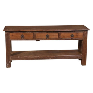 Reclaimed Vintage Console Table with 3 Drawers at Online8 Furniture Auckland NZ