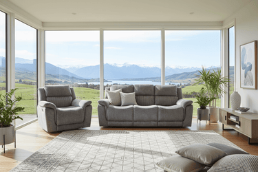 Redford Fabric Recliner Sofa - 3RR+R at Online8 Furniture Auckland NZ