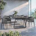 Redmond Outdoor Dining Table - Black 2200 at Online8 Furniture Auckland NZ