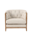 Regal Tufted Lounge Suite 3+1+1 in cream - one of the two matching armchairs