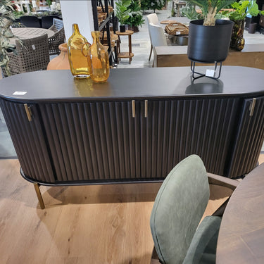 Regency Curved Buffet Table Black at Online8 Furniture Auckland NZ