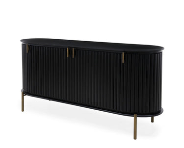 Regency Curved Buffet Table Black at Online8 Furniture Auckland NZ