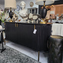 Regency Curved Buffet Table Black at Online8 Furniture Auckland NZ