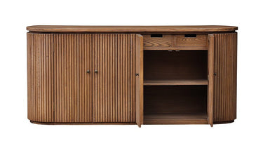 Regency 2 Door 4 Drawer Curved Sideboard - Old Elm at Online8 Furniture Auckland NZ
