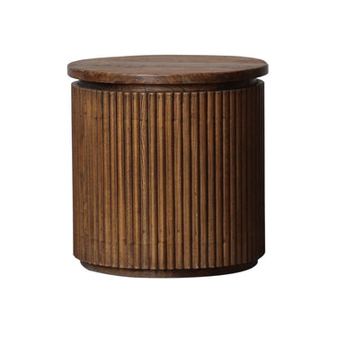 Regency Side Table Round - Old Elm at Online8 Furniture Auckland NZ