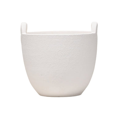 Rene 2 Handle Planter - White at Online8 Furniture Auckland NZ