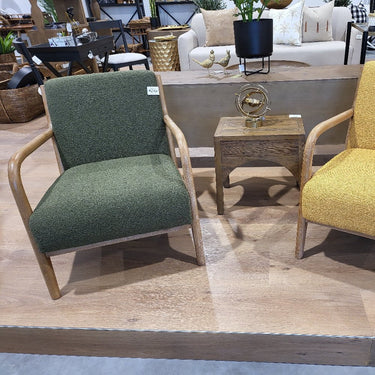 Renfrow Boucle Armchair - Green at Online8 Furniture Auckland NZ