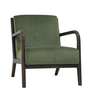 Renfrow Velvet Armchair - Olive at Online8 Furniture Auckland NZ