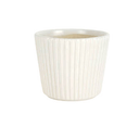 Ribbed Ceramic Planter White Small at Online8 Furniture Auckland NZ
